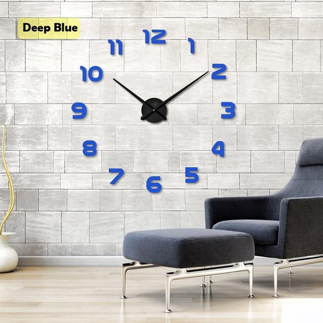 Living Room 3D Acrylic Wall Clock Quartz Timepiece Modern Round Design