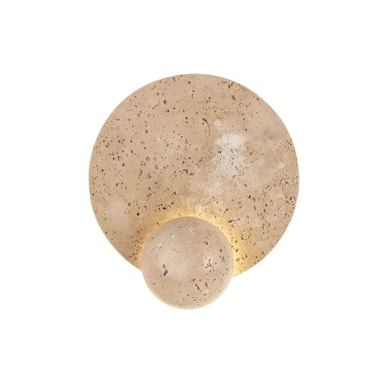 Nova Stone Wall Light With Cream Beige Shade Boho Glow