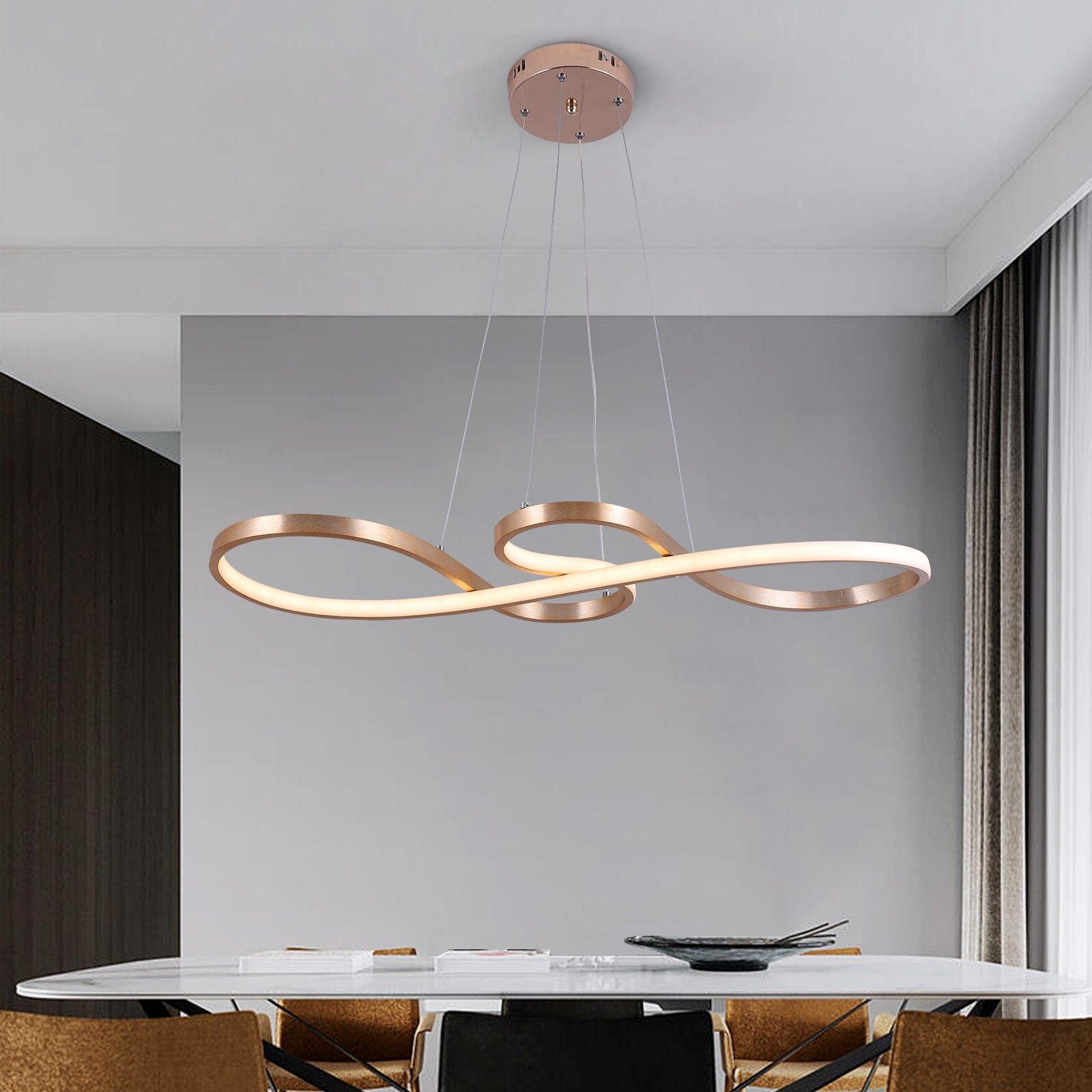 Lampadario LED intrecciato Korelle, lampada moderna