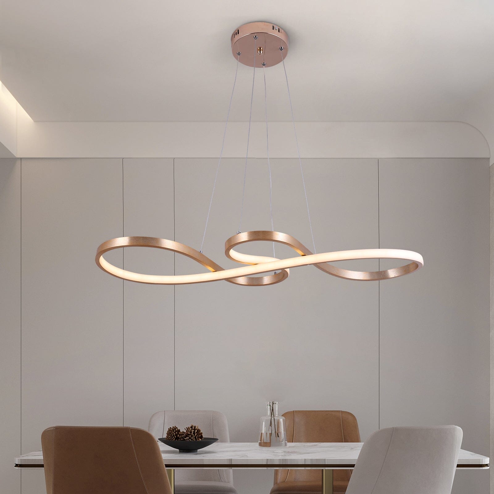 Lampadario LED intrecciato Korelle, lampada moderna