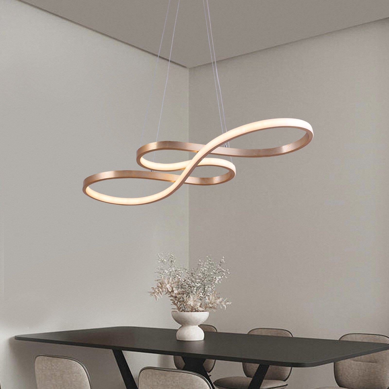 Lampadario LED intrecciato Korelle, lampada moderna