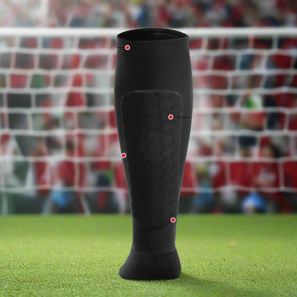 NovaGuard X Leichte Schienbeinschoner mit Wabenpolsterung und Kompression für Fußball