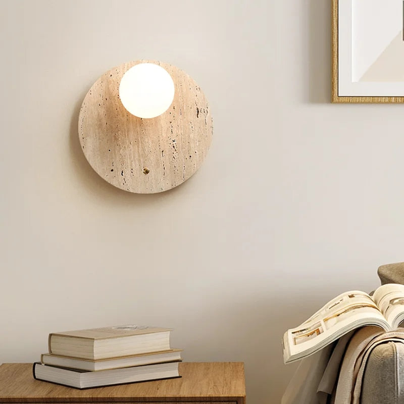 StoneAura Wall Light With Unique Rock Pattern Finish