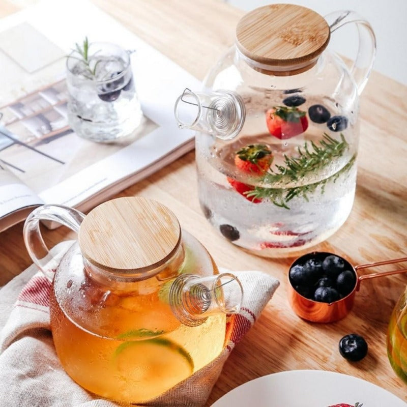 Scandinavian Style Glass Tea Set For Home Tea Service And Gatherings