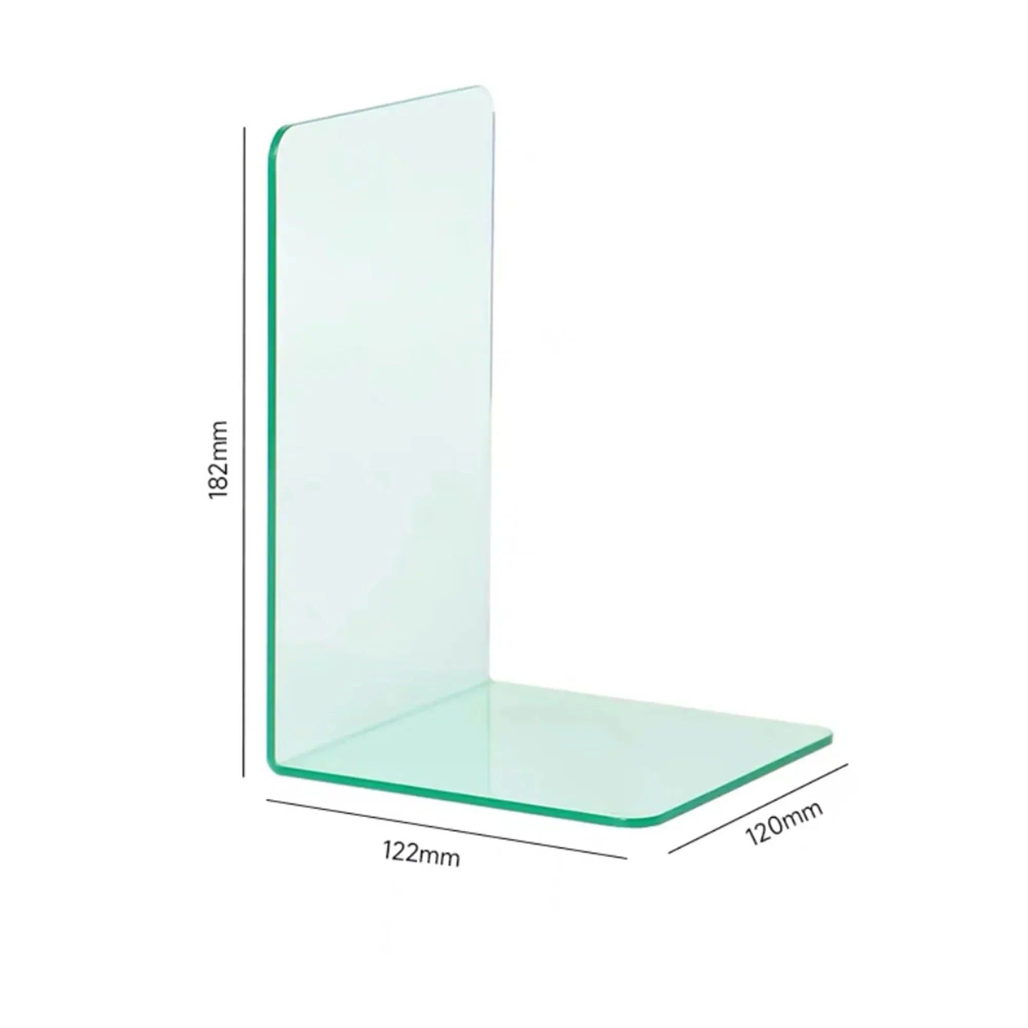 Sturdy Bookends Made of Transparent Acrylic for Home or Office