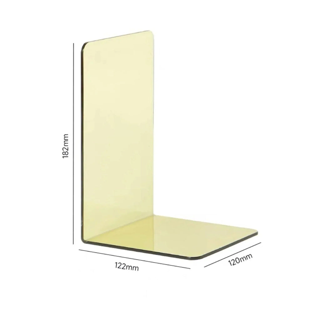 Sturdy Bookends Made of Transparent Acrylic for Home or Office