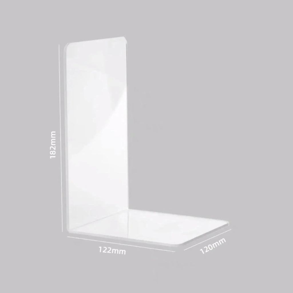 Sturdy Bookends Made of Transparent Acrylic for Home or Office