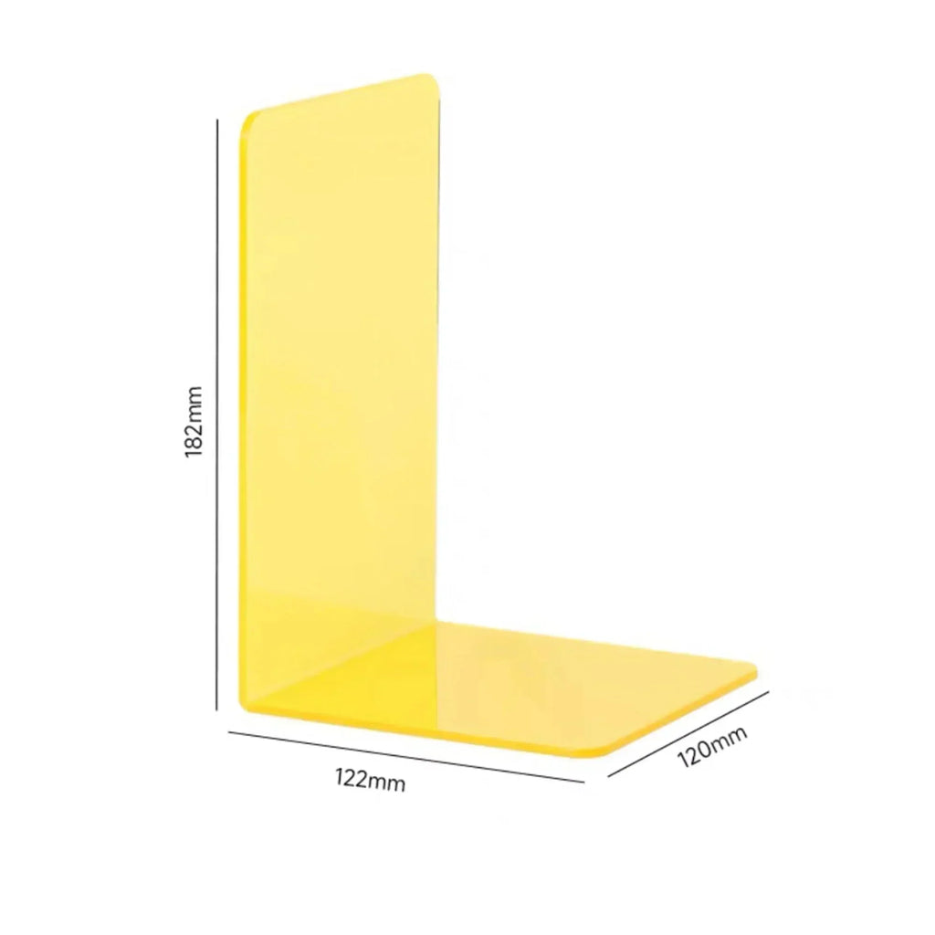 Sturdy Bookends Made of Transparent Acrylic for Home or Office