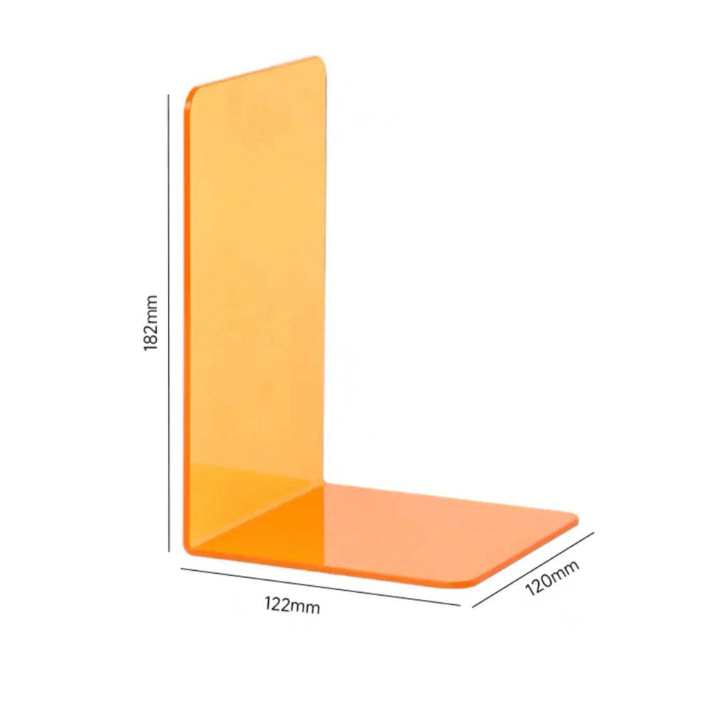 Sturdy Bookends Made of Transparent Acrylic for Home or Office