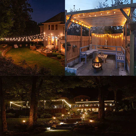 Zware Buiten LED Stekker Sfeerverlichting, Waterdicht Warm Wit