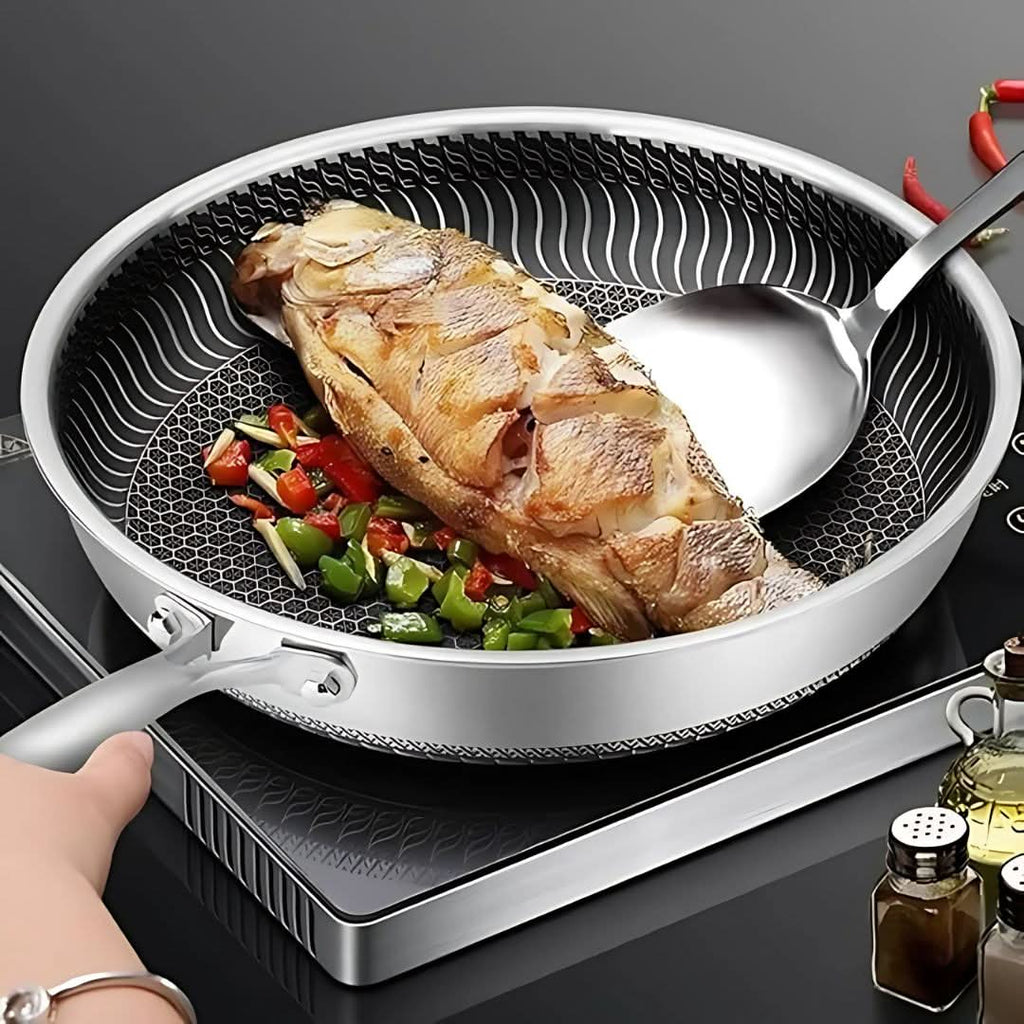 Frigideira PANFORGE Hexa Surface em Aço Inoxidável Antiaderente