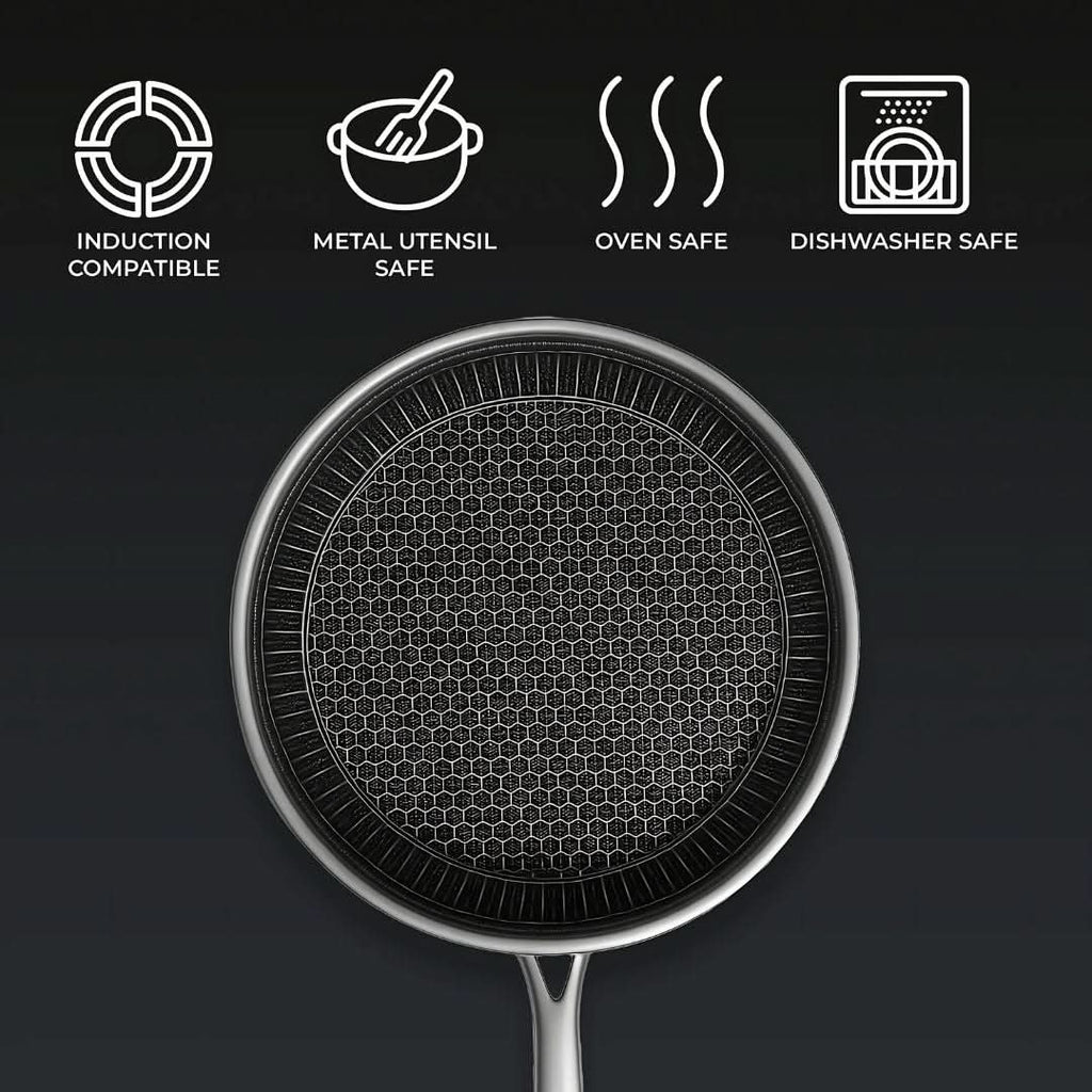 Frigideira PANFORGE Hexa Surface em Aço Inoxidável Antiaderente