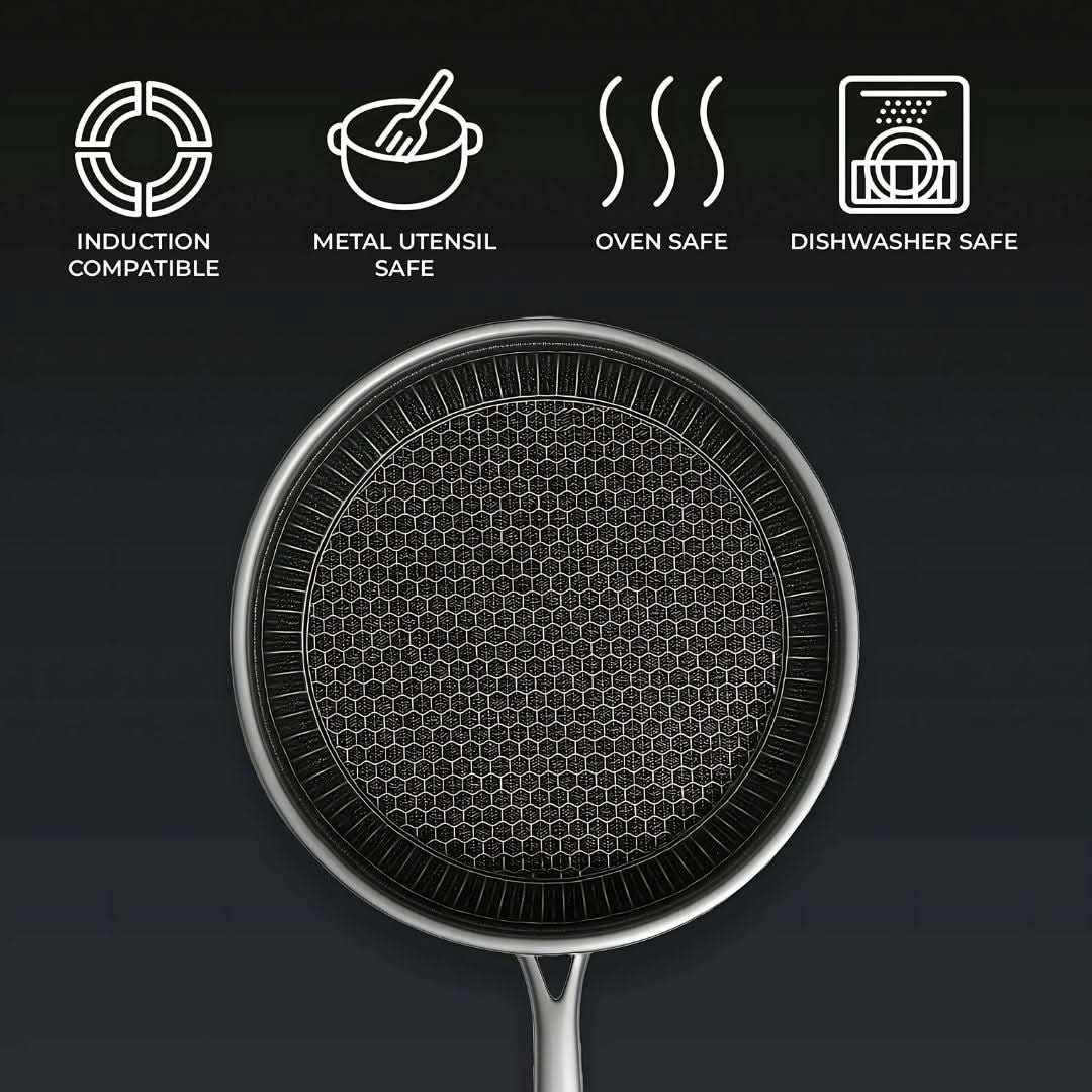 Frigideira PANFORGE Hexa Surface em Aço Inoxidável Antiaderente