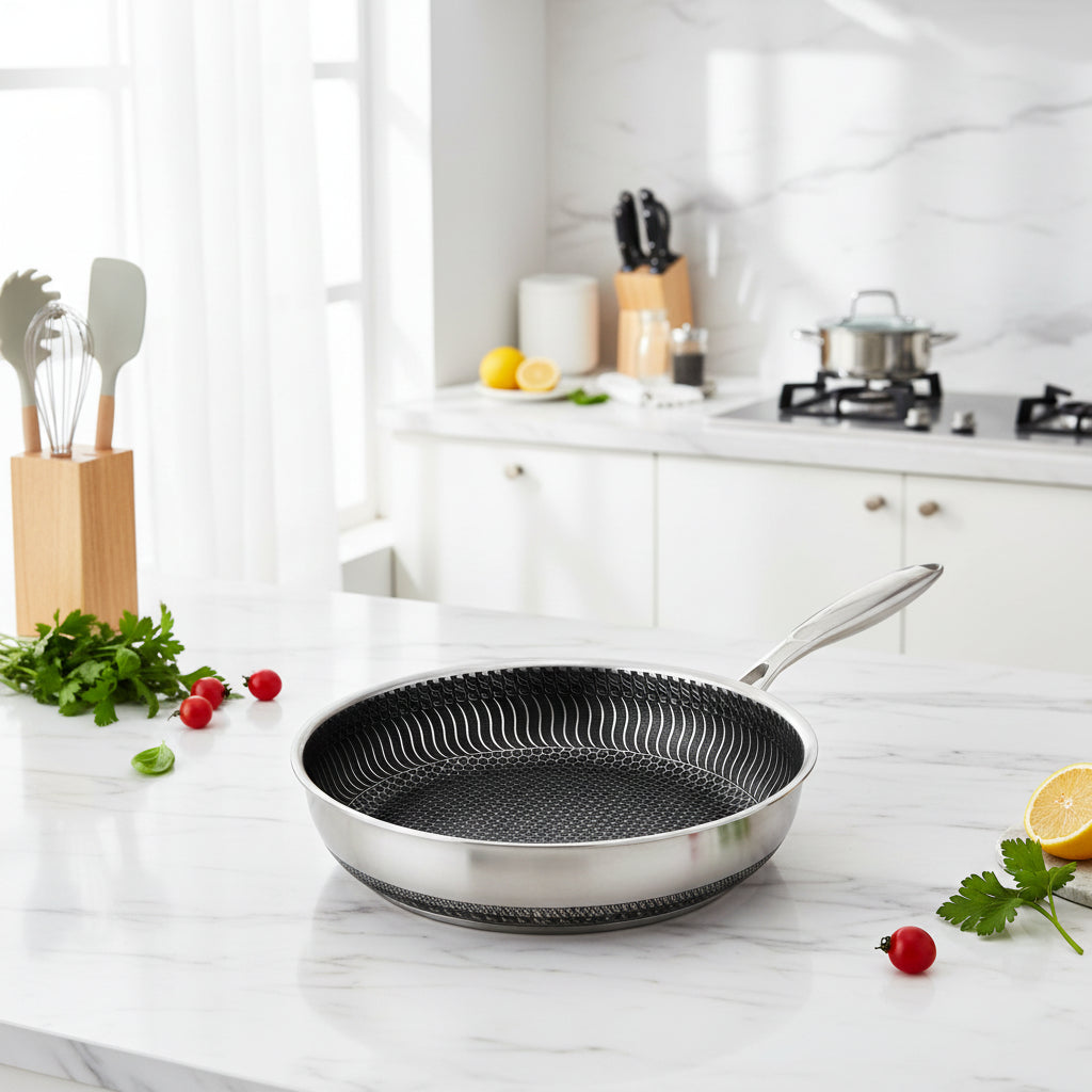 Frigideira PANFORGE Hexa Surface em Aço Inoxidável Antiaderente