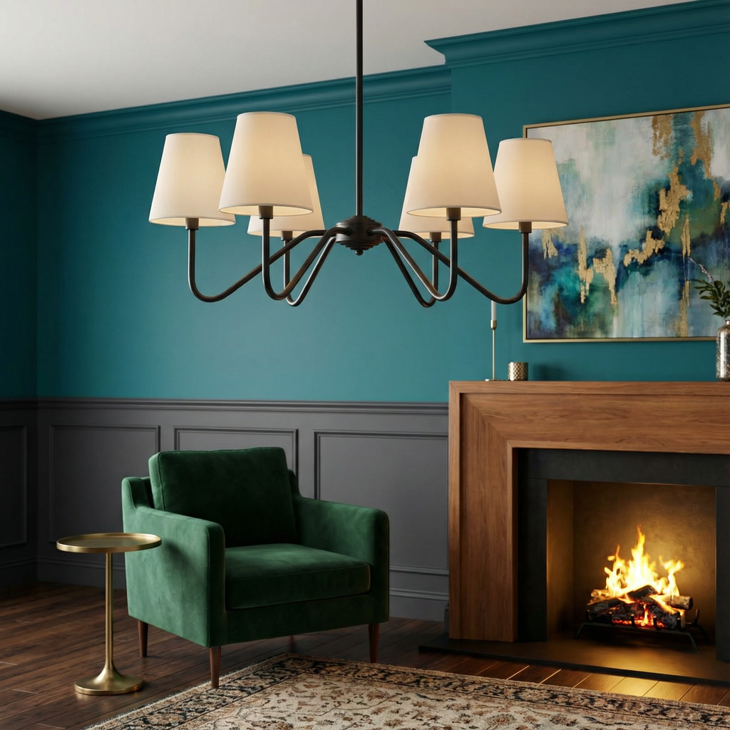 LumaSilk elegantní moderní hedvábný lustr do ložnice