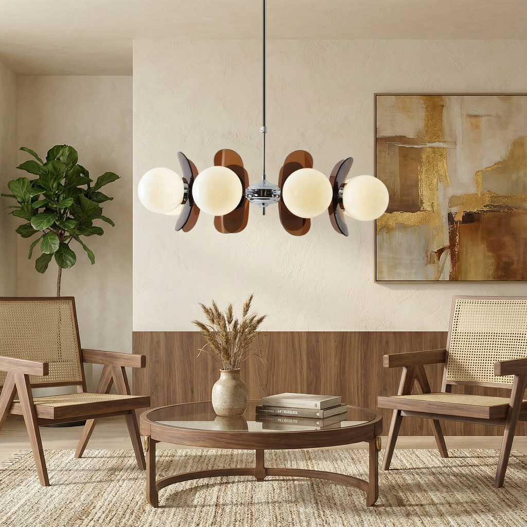 Astra Arc Modern Elegant Five-Head Chandelier Light Fixture