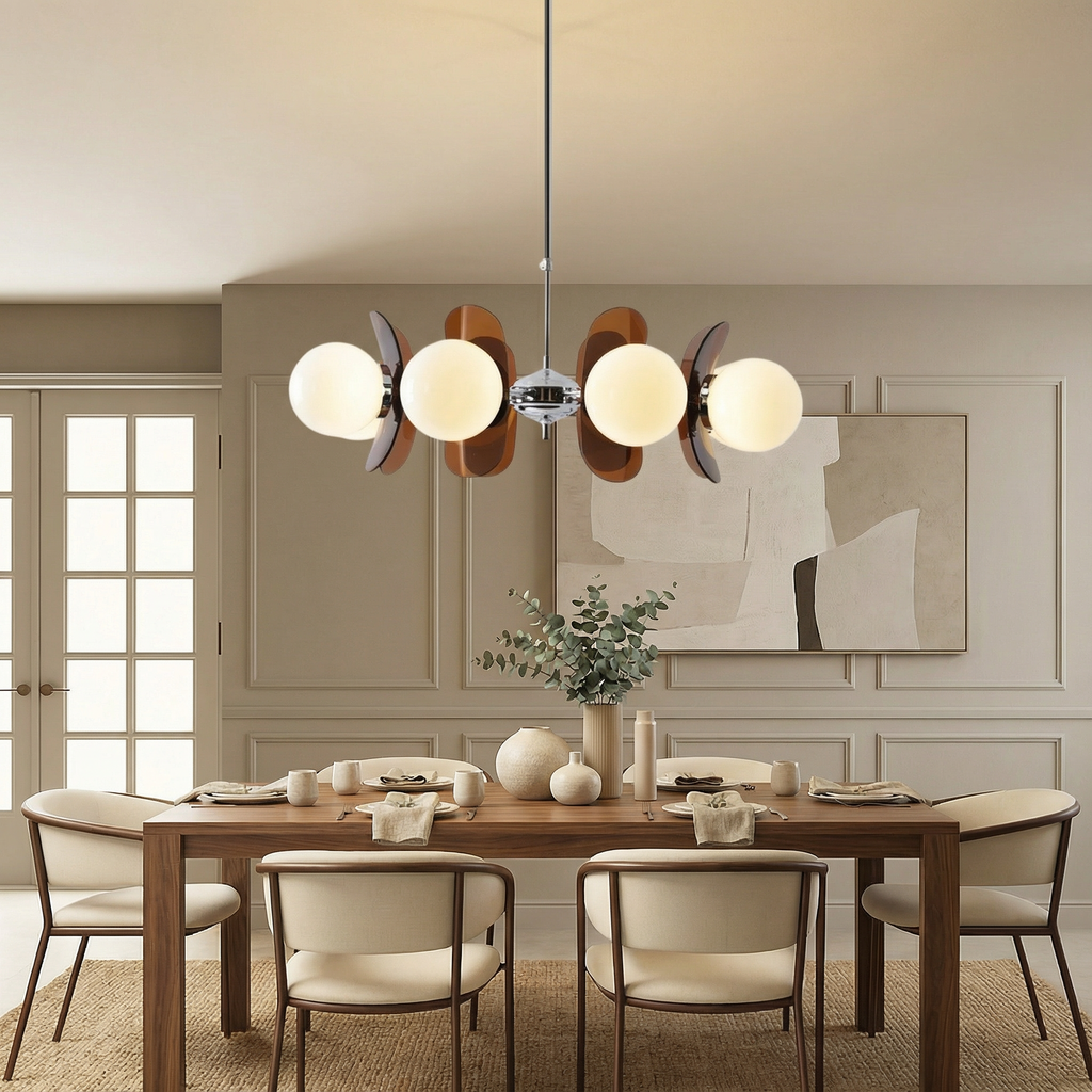 Astra Arc Modern Elegant Five-Head Chandelier Light Fixture