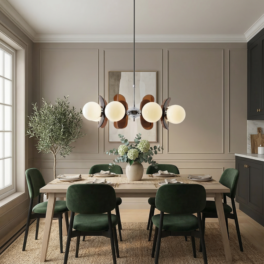 Astra Arc Modern Elegant Five-Head Chandelier Light Fixture