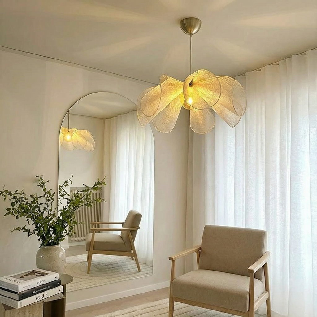 Aurelia Elegant Nostalgic Fabric Pendant Light Fixture