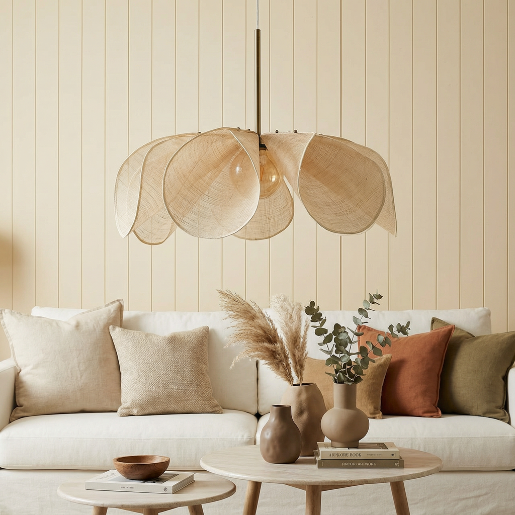 Aurelia Elegant Nostalgic Fabric Pendant Light Fixture