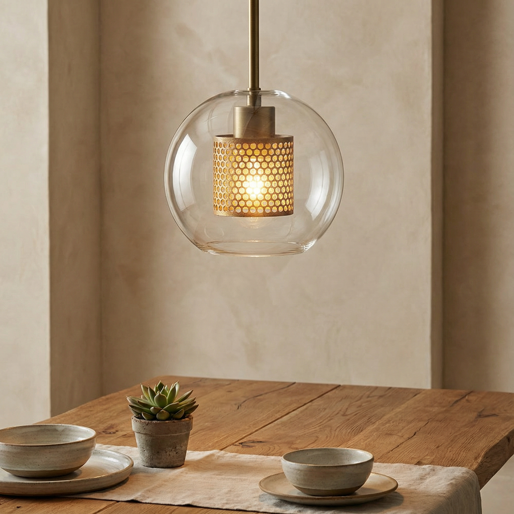 Lampada a Sospensione in Vetro Regolabile LuminaArc per Cucina