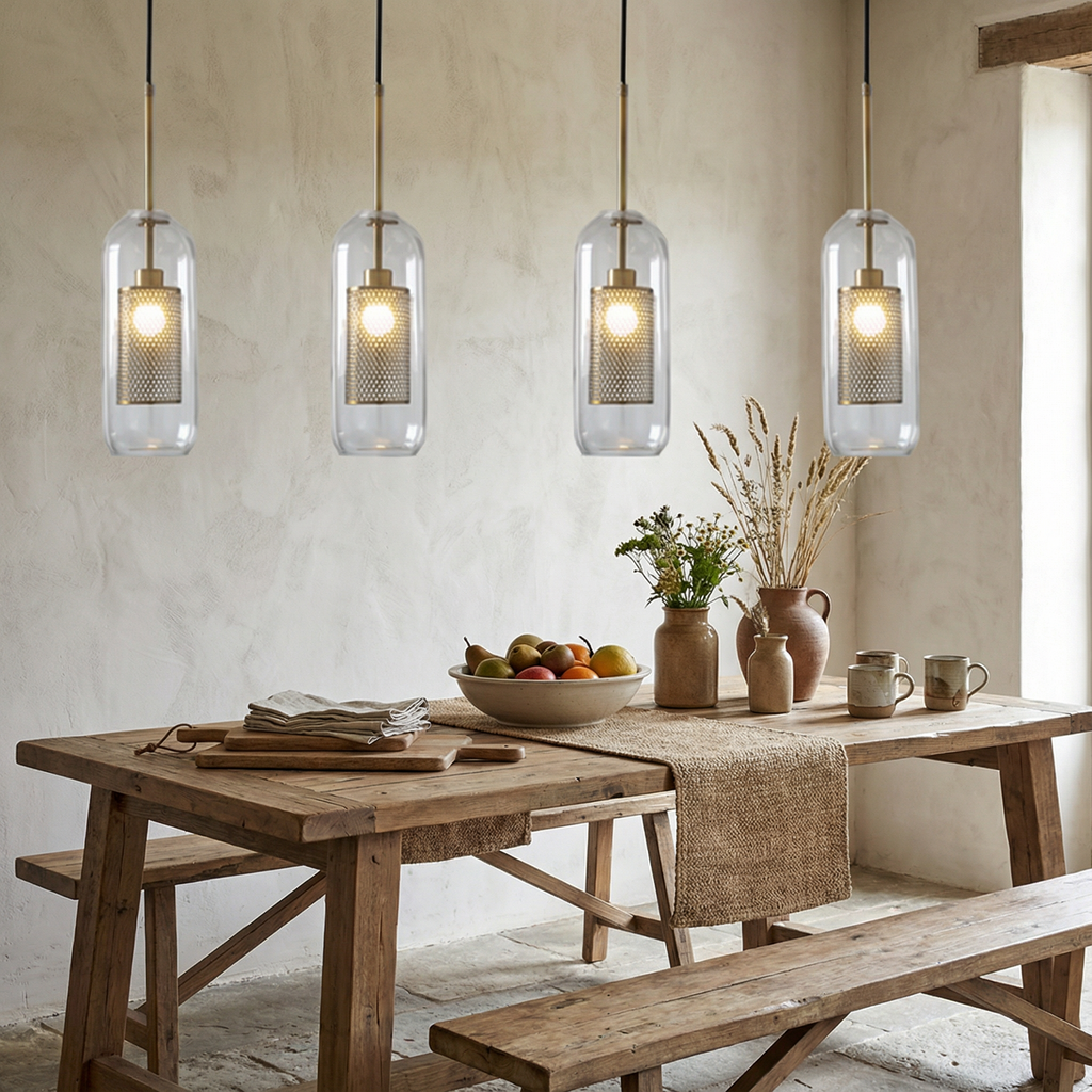 Lampada a Sospensione in Vetro Regolabile LuminaArc per Cucina