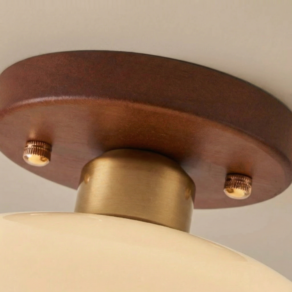 Elegantní minimalistické stropní svítidlo LumaGlow v krémové barvě s přisazenou montáží