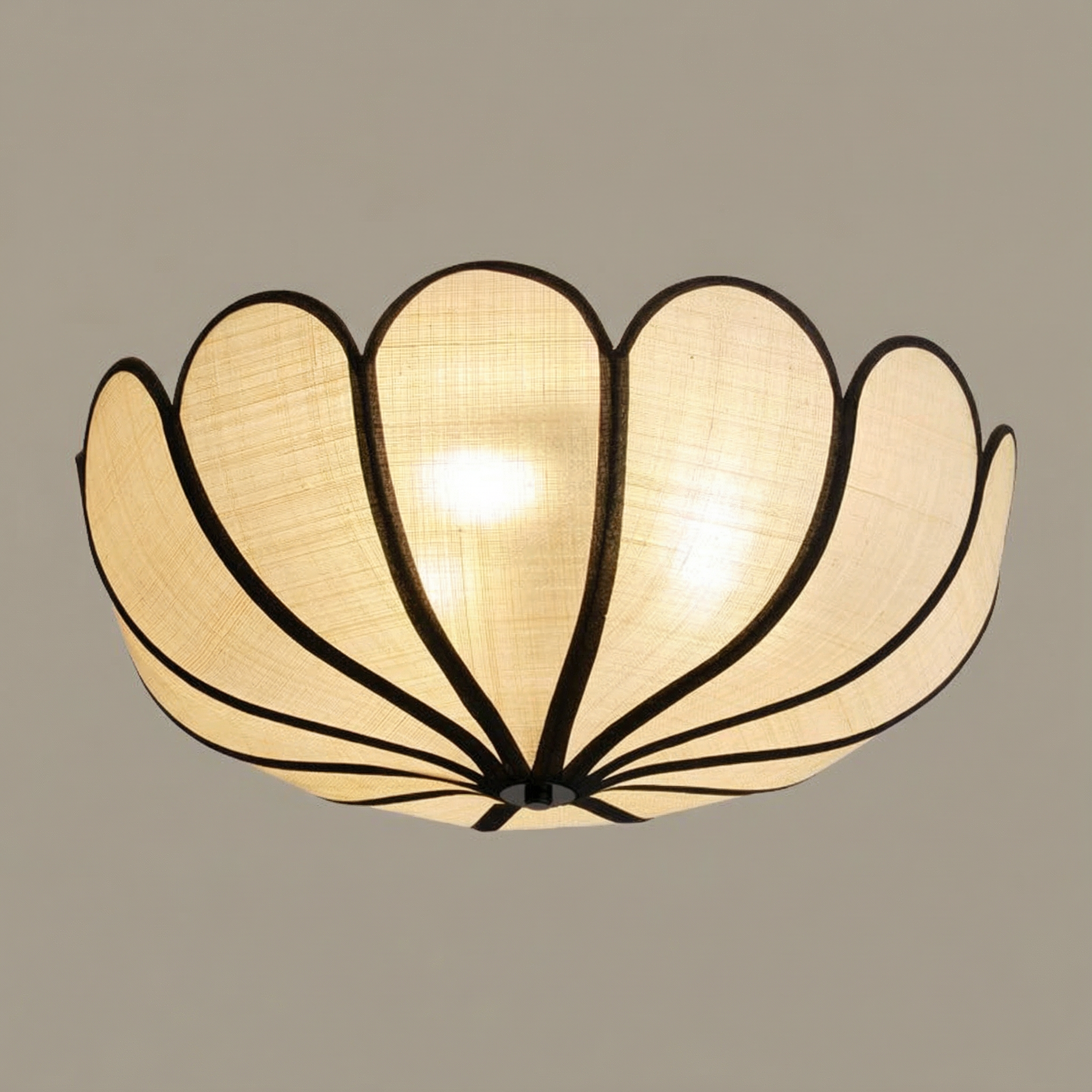 BreezeWeave Elegant Handwoven LED Flush Mount Ceiling Light Fixture