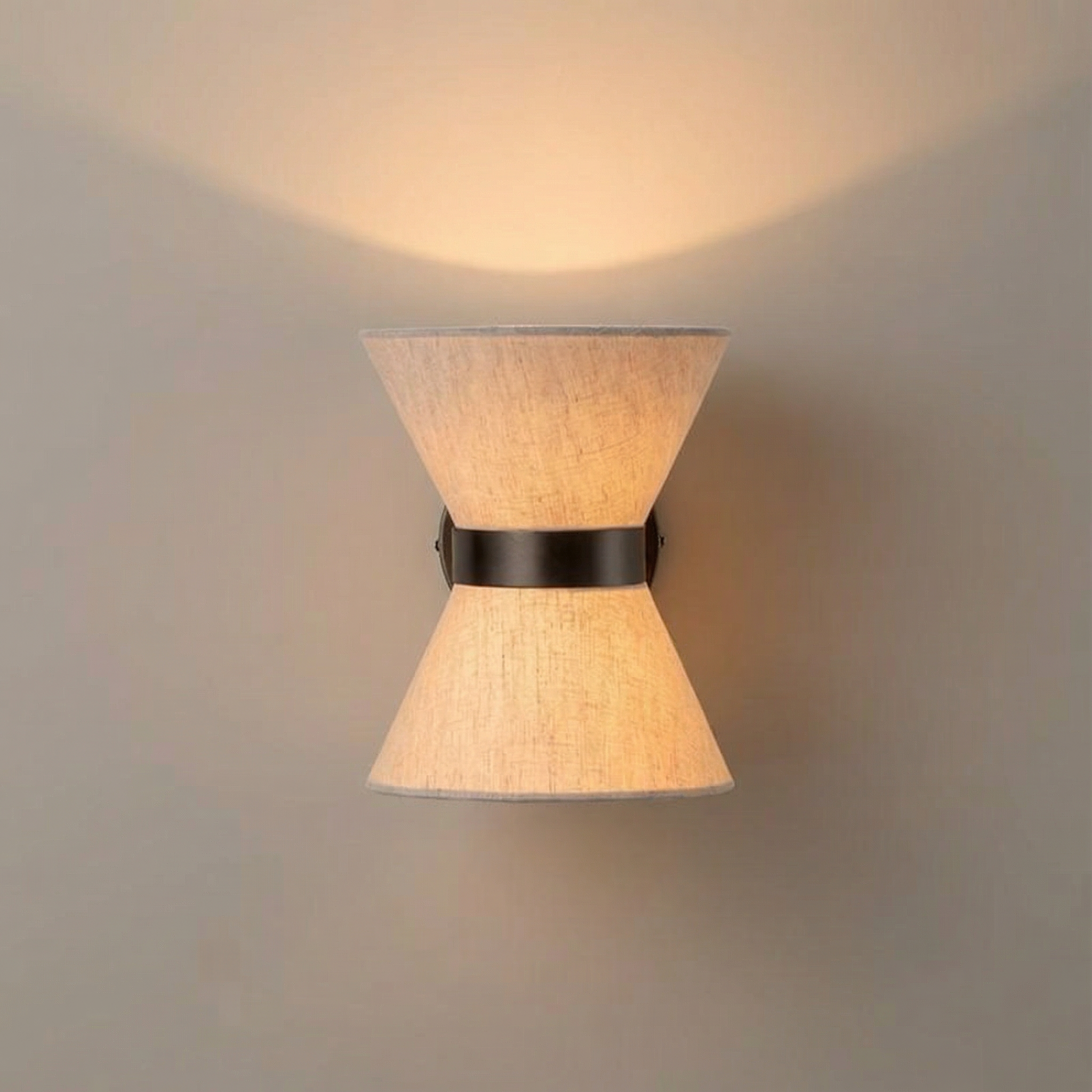Lumora Wall Light Sconce With Asymmetric Silk Shade For Modern Spaces