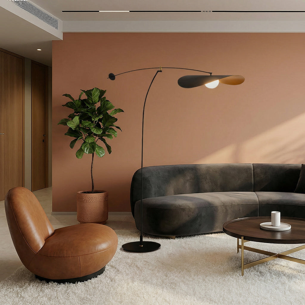Luma Line Modern Floor Lamp With Bamboo Design And Soft LED Glow