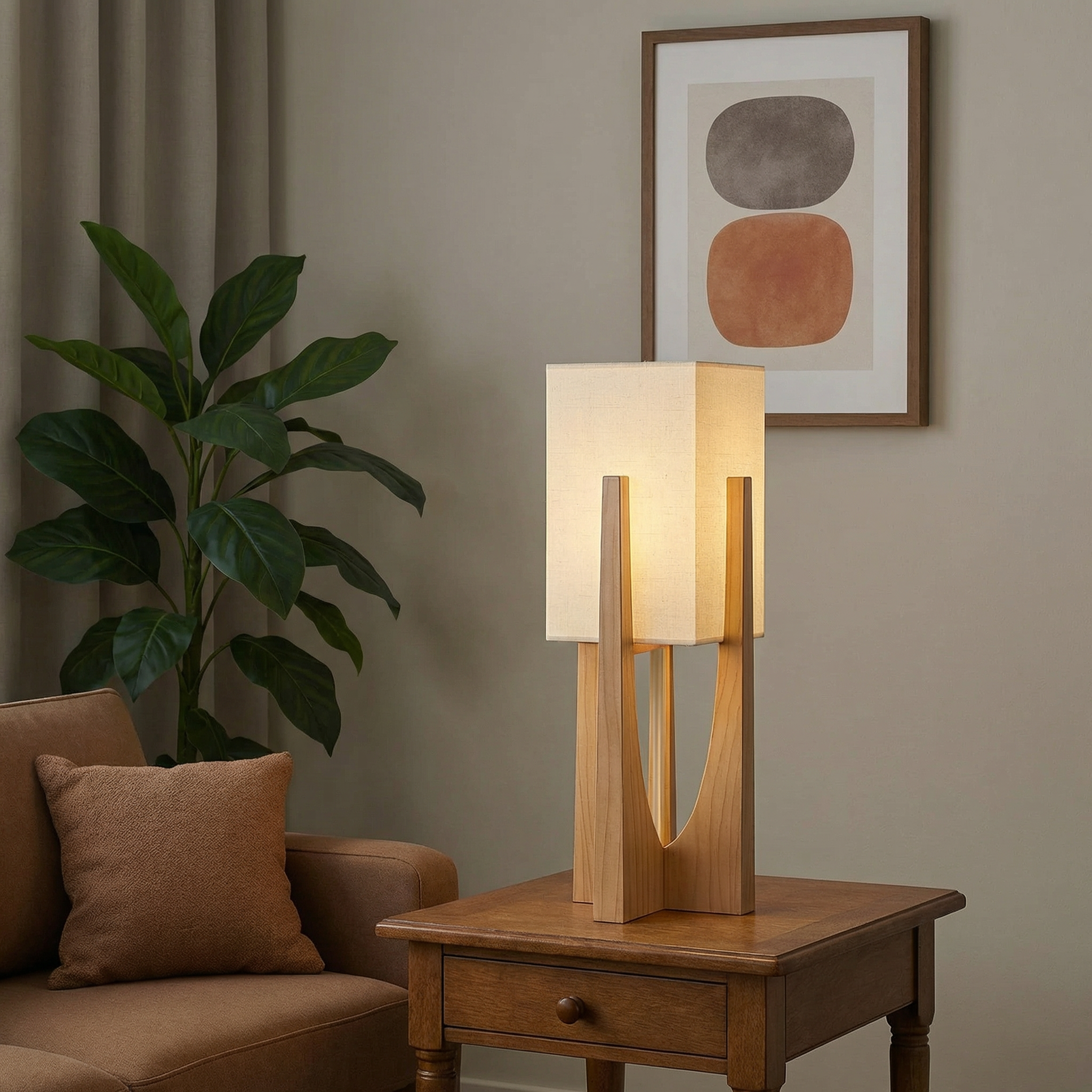 Ruční výroba stínidla moderní stojací lampa do obývacího pokoje od Calm Knot