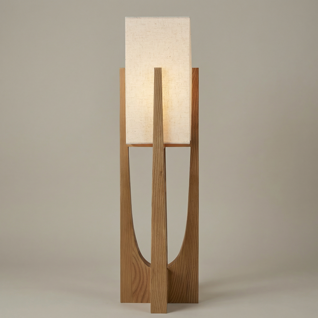 Ruční výroba stínidla moderní stojací lampa do obývacího pokoje od Calm Knot