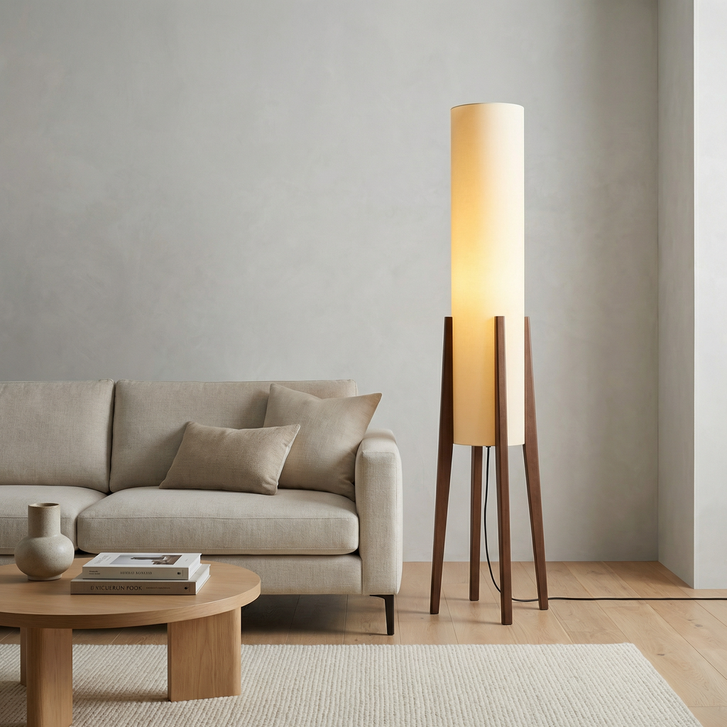 Lampada da Terra Autumn Grove con Lampadina LED Integrata per Atmosfera Mid Century Modern