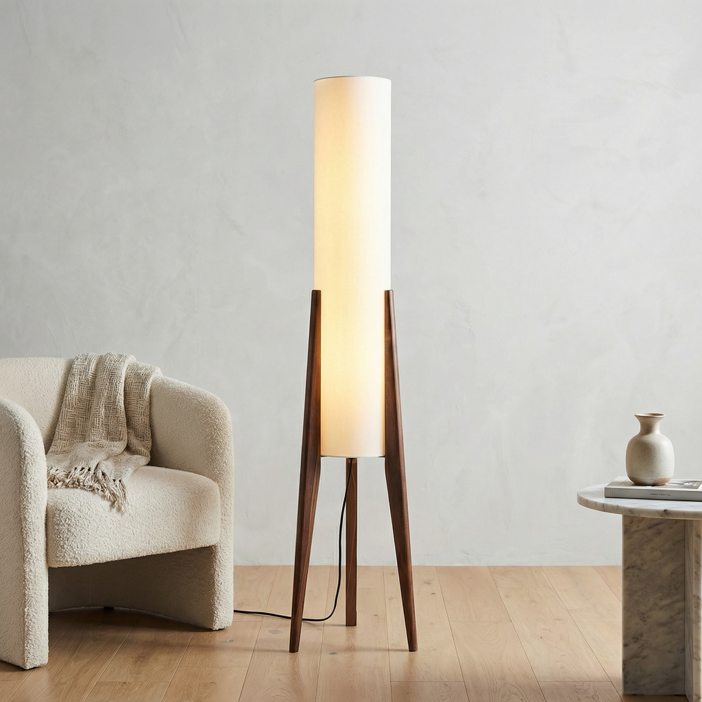 Lampada da Terra Autumn Grove con Lampadina LED Integrata per Atmosfera Mid Century Modern
