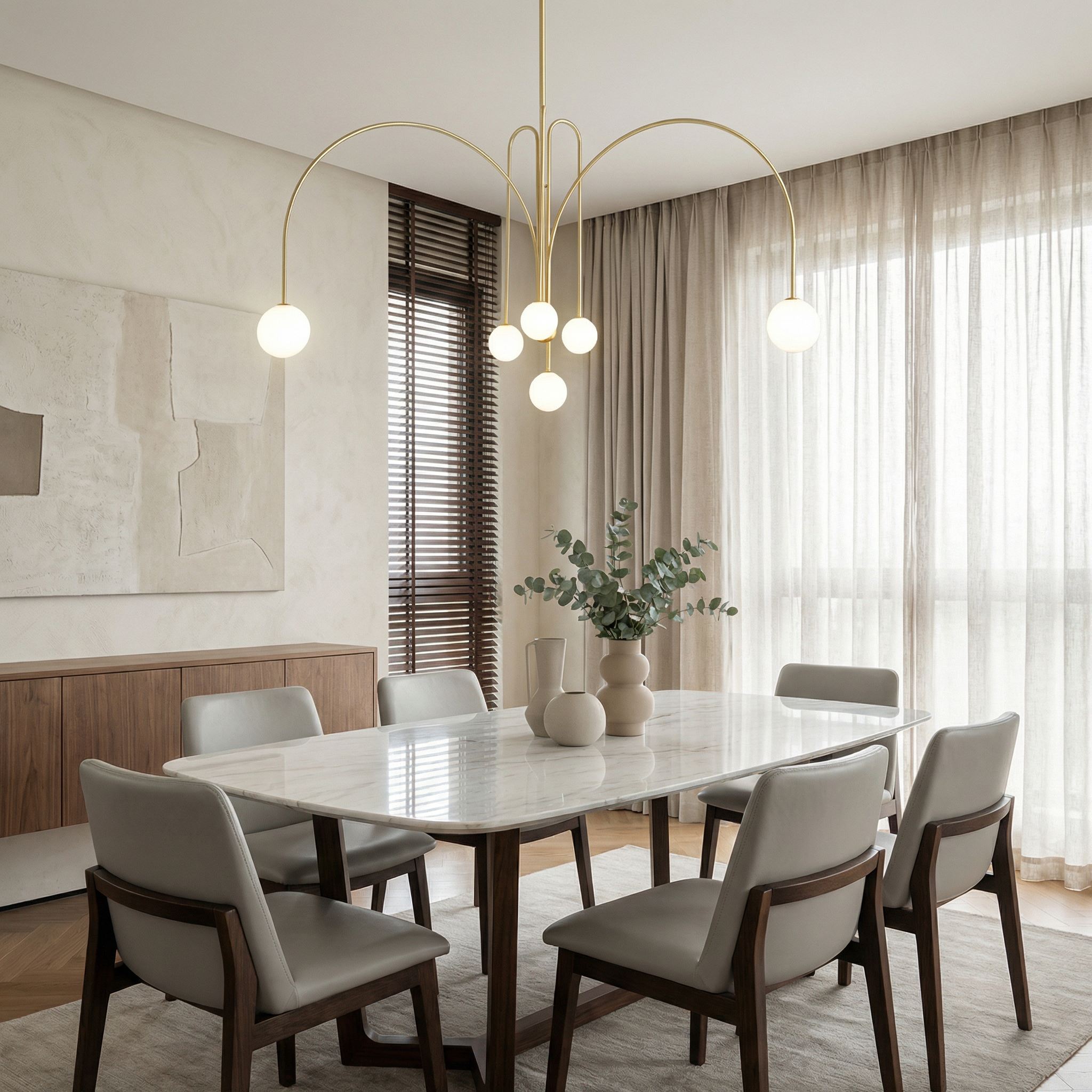 Aurora Crest Adjustable Suspension Pendant Light For Dining And Bar Areas