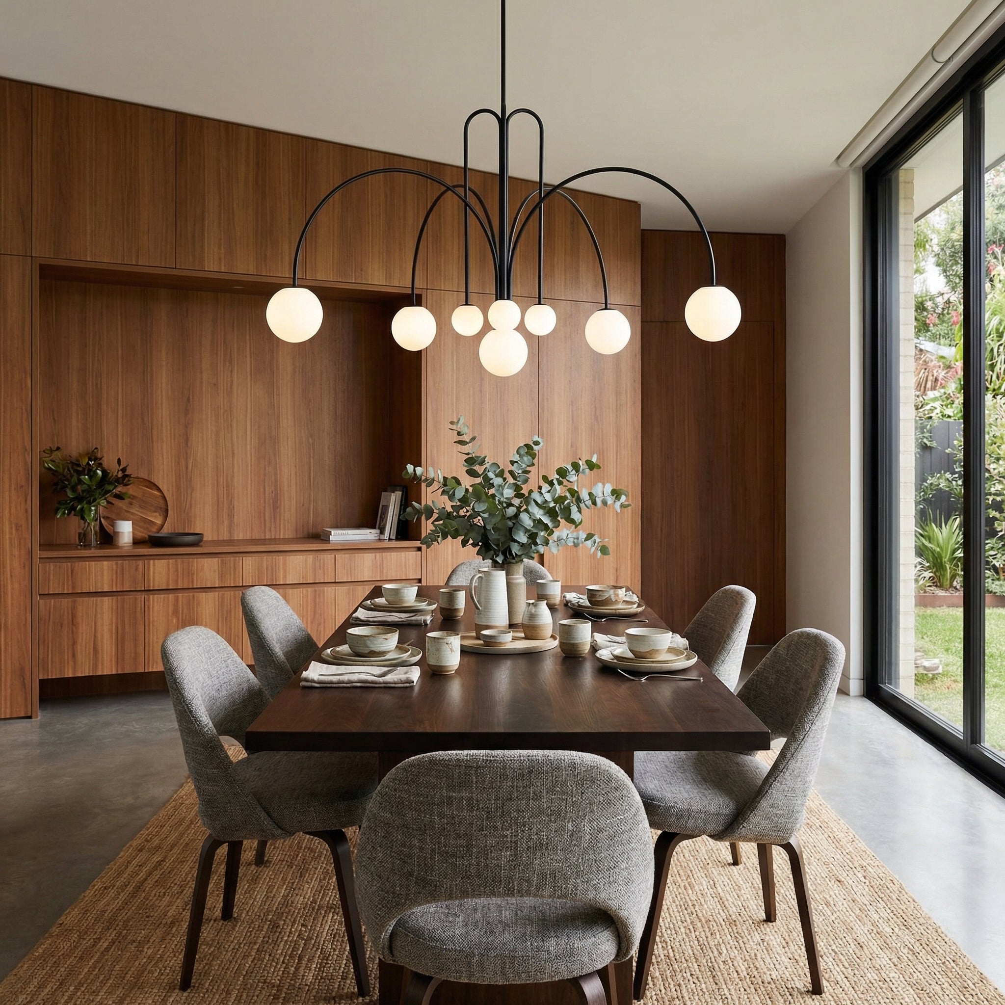 Aurora Crest Adjustable Suspension Pendant Light For Dining And Bar Areas