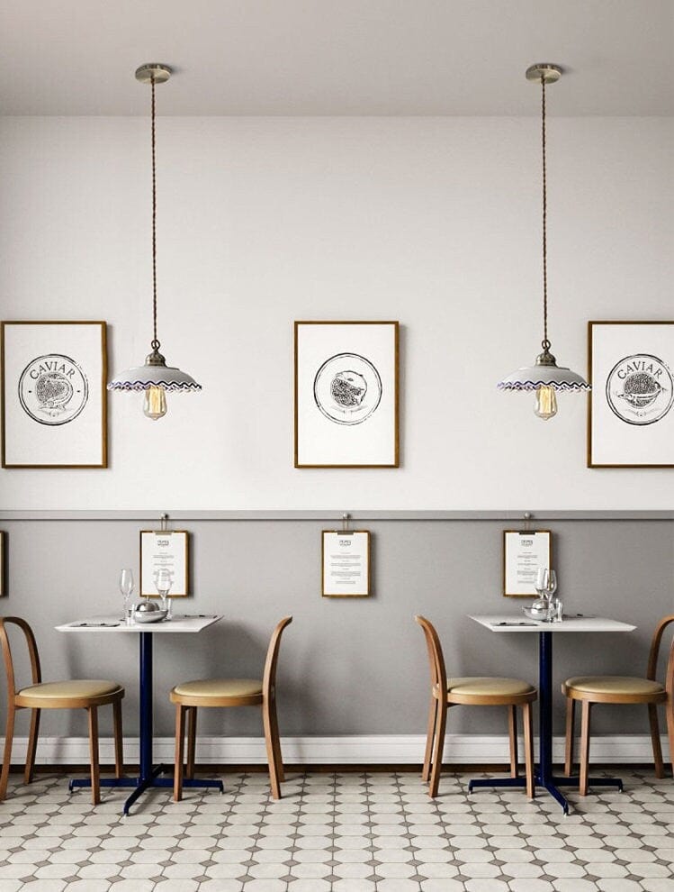 LED-valaisin keraamisella lautasella, portugalilaisella azulejo-laattakuviolla, lamppu mukana