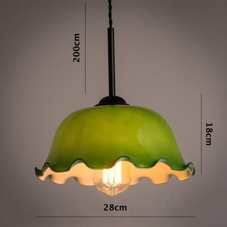Lampada a sospensione in vetro opalino Aurelle con paralume a fazzoletto