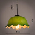 Lampada a sospensione in vetro opalino Aurelle con paralume a fazzoletto