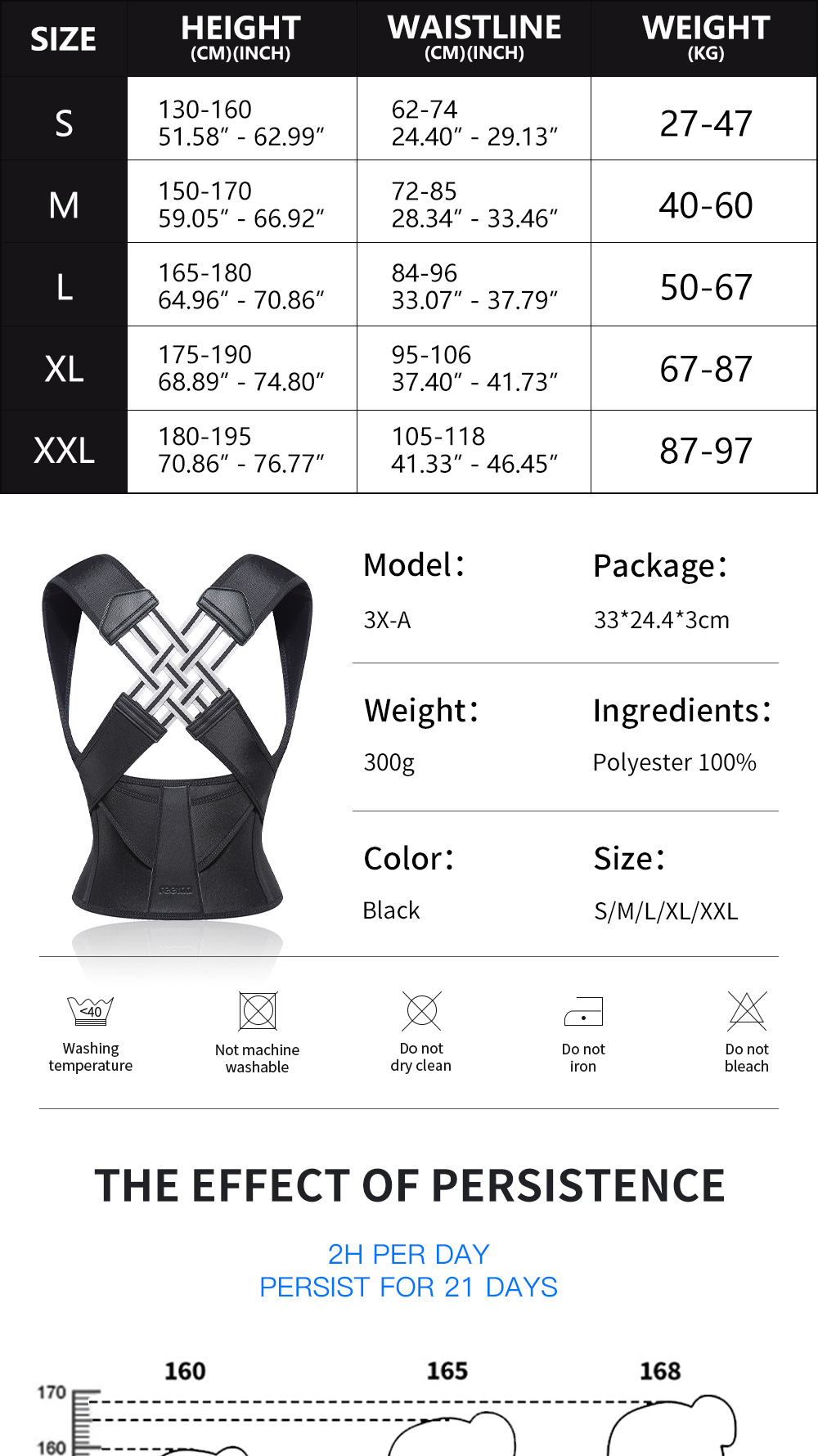 Adjustable Posture Corrector Belt For Back And Neck Support