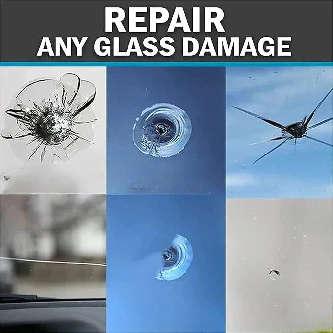 Kit de reparación de vidrio multiusos para parabrisas, ventanas y muebles