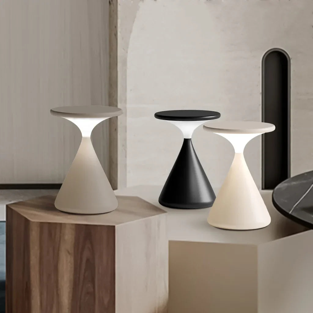 LuminaHour Cordless Hourglass Lamp For Contemporary Homes