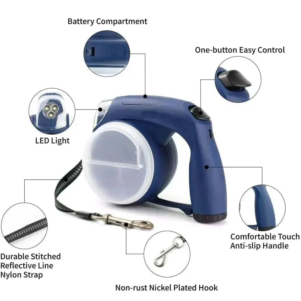 TrailGuard Elite Dog Leash With Adjustable Length For Safety And Comfort