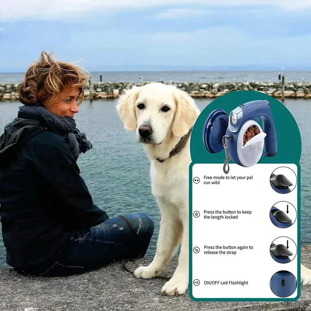 TrailGuard Elite Dog Leash With Adjustable Length For Safety And Comfort
