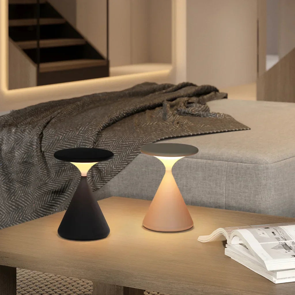 LuminaHour Cordless Hourglass Lamp For Contemporary Homes