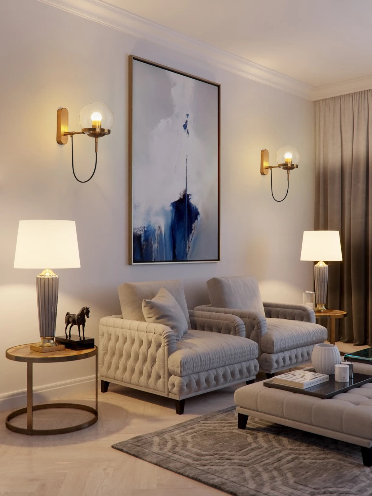 LumiSphere Modern Wall Lamp - Iron Sphere Light Fixture