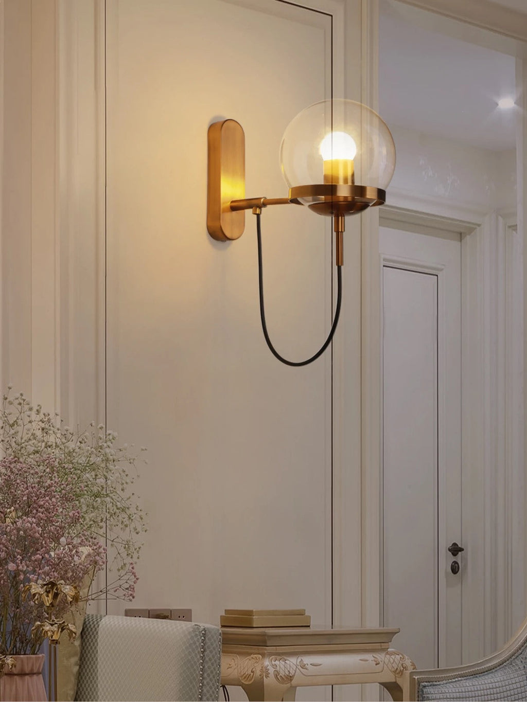 LumiSphere Modern Wall Lamp - Iron Sphere Light Fixture