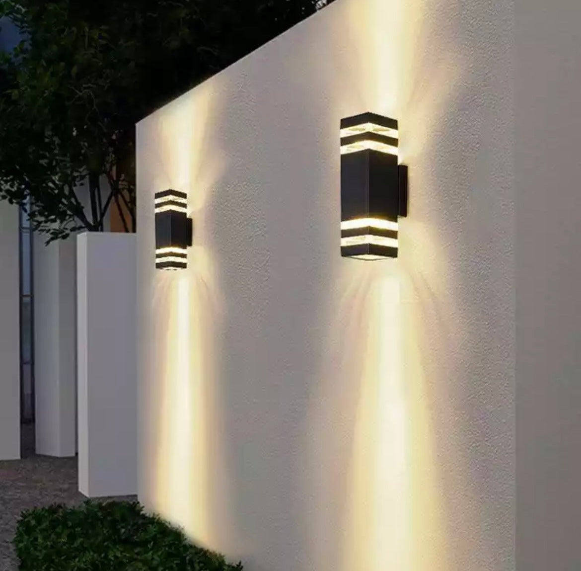 Aluminium LED Udendørs Vandtæt Dobbelt Hoved Væglampe IP65