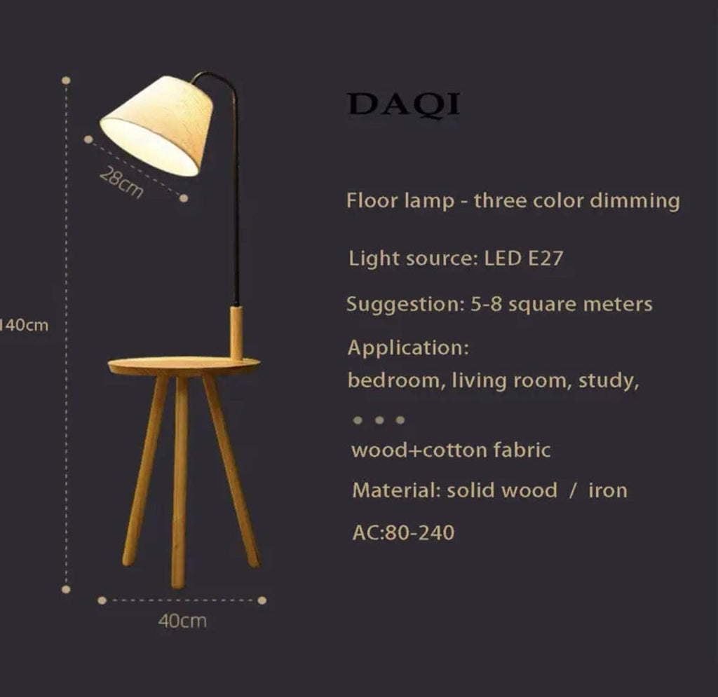 Aurelia Floor Lamp With Integrated Table and Storage