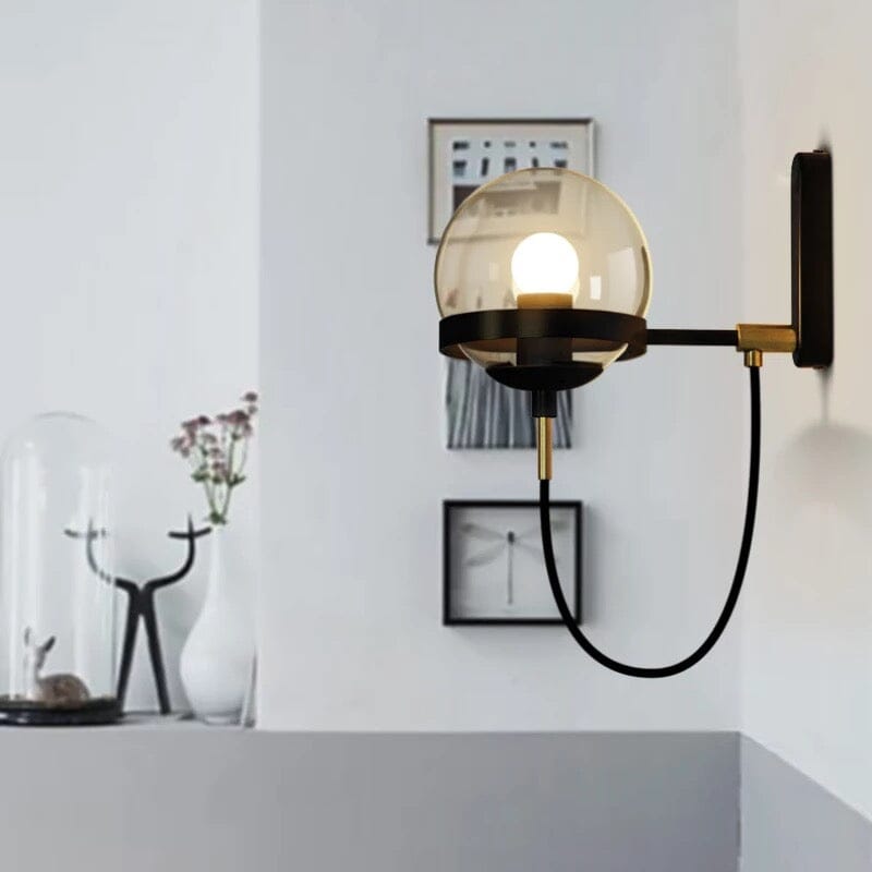 LumiSphere Modern Wall Lamp - Iron Sphere Light Fixture